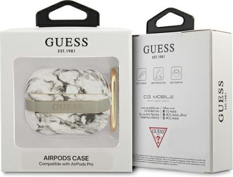 Etui Apple AirPods Pro Guess Marble Strap Collection szare 2023