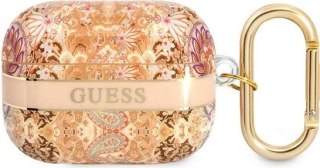 Etui na Apple AirPods Pro Guess złote Paisley Strap Collection