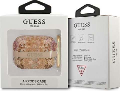 Etui na Apple AirPods Pro Guess złote Paisley Strap Collection