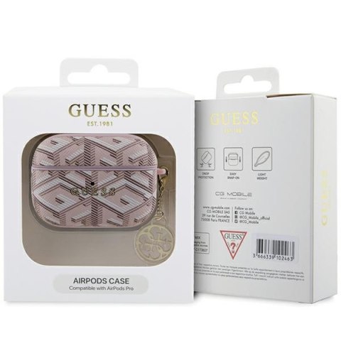 Etui na AirPods Pro Guess GUAPPGCE4CP różowe z GCube Charm