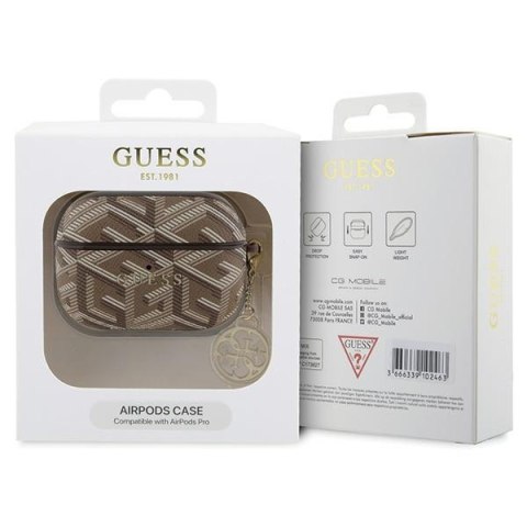 Etui Apple AirPods Pro Guess brązowe GCube Charm - stylowe akcesorium