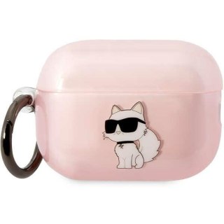 Etui Karl Lagerfeld KLAP2HNCHTCP Apple AirPods Pro 2 różowy/pink Ikonik Choupette