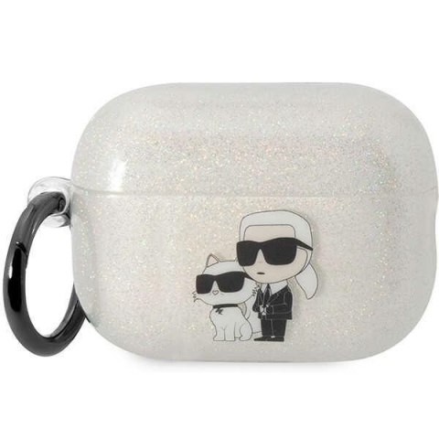 Etui na AirPods Pro 2 Karl Lagerfeld KLAP2HNKCTGT transparentne Glitter