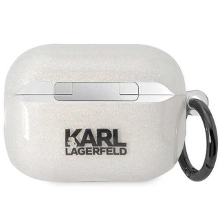 Etui Karl Lagerfeld KLAP2HNKCTGT Apple AirPods Pro 2 transparent Gliter Karl&Choupette