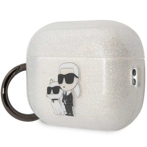 Etui na AirPods Pro 2 Karl Lagerfeld KLAP2HNKCTGT transparentne Glitter