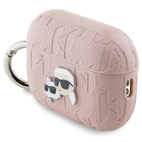 Etui na AirPods Pro 2 Karl Lagerfeld Monogram Choupette różowe