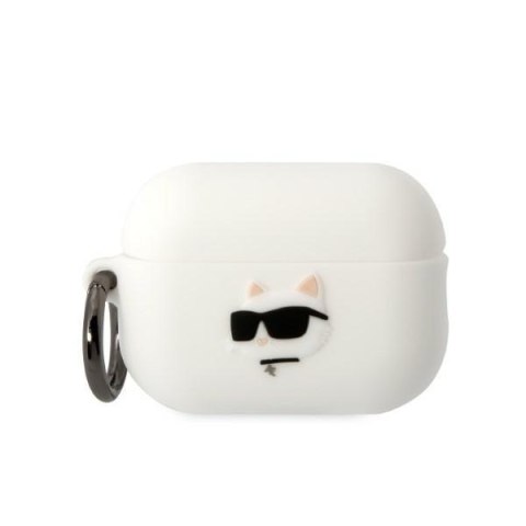 Etui Apple AirPods Pro 2 Karl Lagerfeld Choupette 3D silikonowe białe