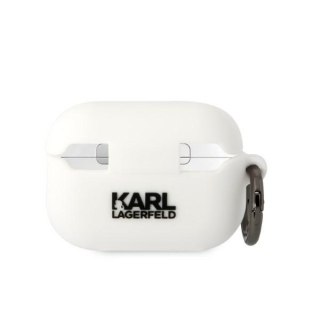 Etui Apple AirPods Pro 2 Karl Lagerfeld Choupette 3D silikonowe białe