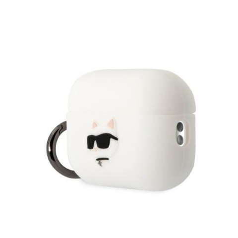 Etui Apple AirPods Pro 2 Karl Lagerfeld Choupette 3D silikonowe białe