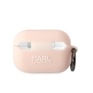 Etui na AirPods Pro 2 Karl Lagerfeld Choupette 3D różowe silikonowe