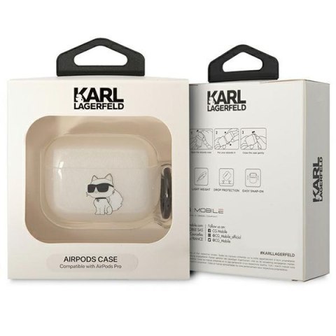 Etui Karl Lagerfeld KLAPHNCHTCT Apple AirPods Pro transparent Ikonik Choupette