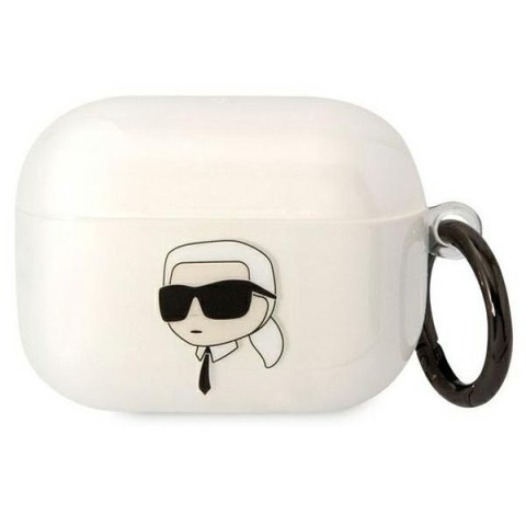 Etui na AirPods Pro Karl Lagerfeld KLAPHNIKTCT przezroczyste z głową Karla