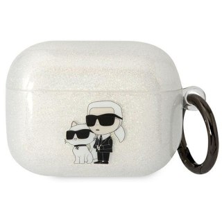 Etui Karl Lagerfeld KLAPHNKCTGT Apple AirPods Pro transparent Gliter Karl&Choupette