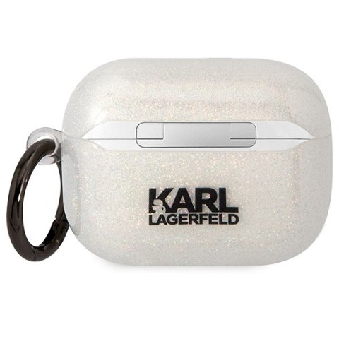 Etui na AirPods Pro Karl Lagerfeld KLAPHNKCTGT transparentne Glitter