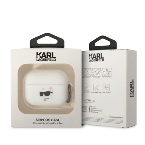 Etui na AirPods Pro Karl Lagerfeld 3D Choupette Silicone Białe