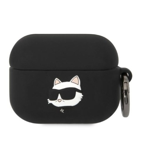 Etui Apple AirPods Pro Karl Lagerfeld Choupette 3D czarne silikonowe