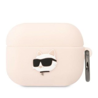 Etui Karl Lagerfeld KLAPRUNCHP Apple AirPods Pro cover różowy/pink Silicone Choupette Head 3D