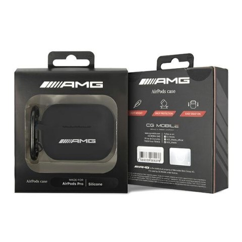 Etui Apple AirPods Pro Mercedes AMG czarne silikonowe z logo