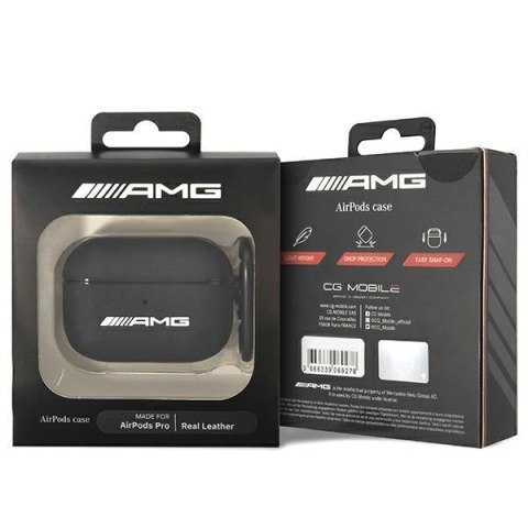 Etui Apple AirPods Pro Mercedes AMG czarne Leather - eleganckie etui