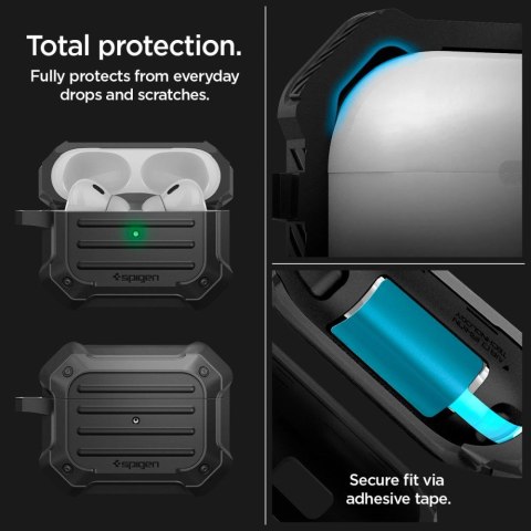 Etui na AirPods Pro 2/1 Spigen Tough Armor MagSafe czarne