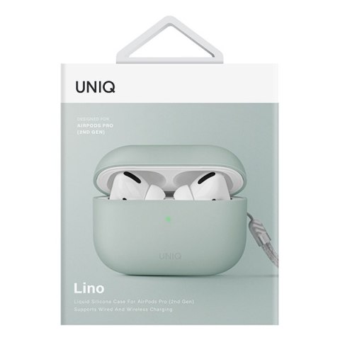 Etui Apple AirPods Pro 2 UNIQ Lino Silicone miętowe - Ochrona i styl