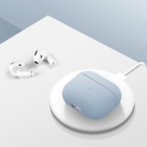 Etui Apple AirPods Pro UNIQ Lino Silicone błękitne - eleganckie i trwałe