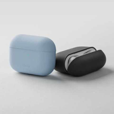 Etui Apple AirPods Pro UNIQ Lino Silicone błękitne - eleganckie i trwałe