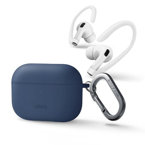 Etui Apple AirPods Pro 2 UNIQ Nexo + silikonowe uchwyty niebieskie