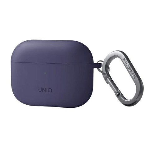 Etui Apple AirPods Pro 2 UNIQ Nexo z silikonowymi uchwytami purpurowe