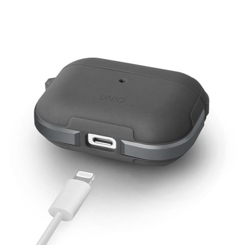 Etui Apple AirPods Pro UNIQ Valencia Antimicrobial szare - ochrona i styl