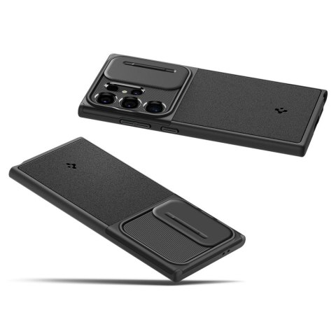 Etui na telefon Samsung Galaxy S24 Ultra Spigen Optik Pancerne Czarne