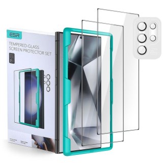 Szkło hartowane + na obiektywy aparatu ESR Protector Set Samsung Galaxy S24 Ultra Clear [2+1 PACK]