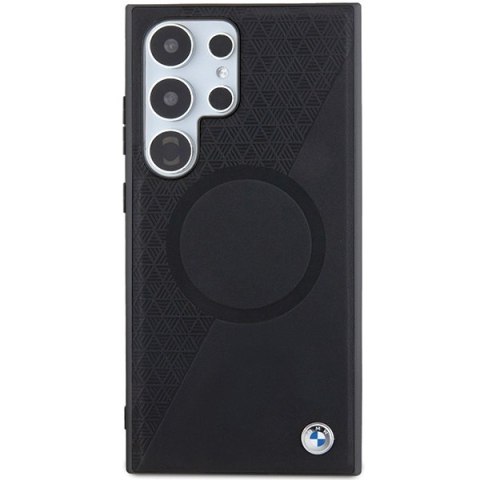 Etui BMW BMHMS24L23RTPK Samsung Galaxy S24 Ultra hardcase Signature Leather Half Textured & Circle MagSafe czarny/black