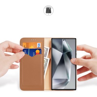 Etui na telefon Samsung Galaxy S24 Ultra Dux Ducis Hivo brązowe