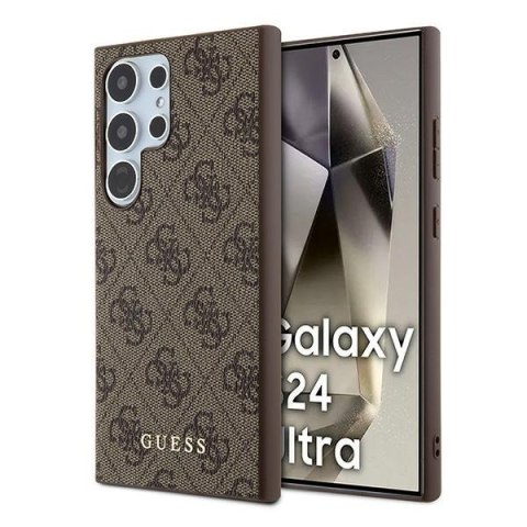 Etui Guess GUHCS24LG4GFBR Samsung Galaxy S24 Ultra hardcase 4G Metal Gold Logo brązowy/brown