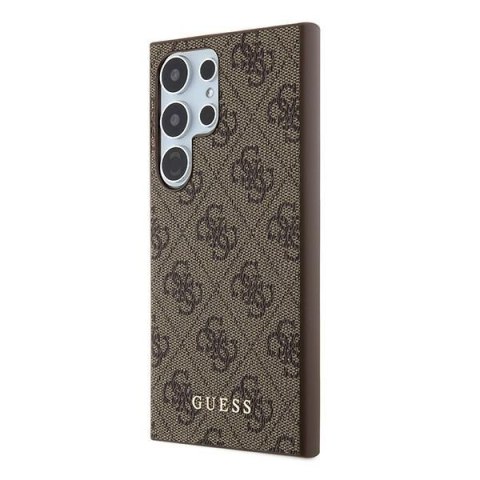 Etui Guess GUHCS24LG4GFBR Samsung Galaxy S24 Ultra hardcase 4G Metal Gold Logo brązowy/brown