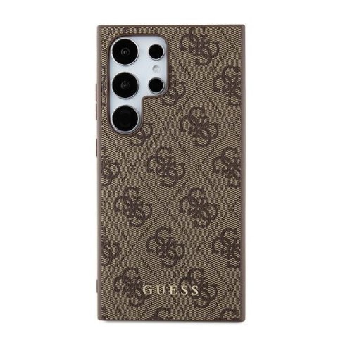 Etui Guess GUHCS24LG4GFBR Samsung Galaxy S24 Ultra hardcase 4G Metal Gold Logo brązowy/brown