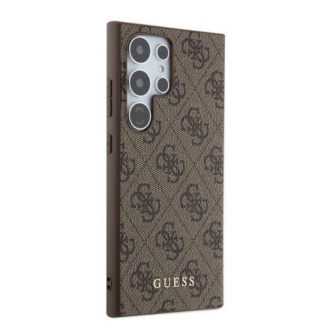 Etui Guess GUHCS24LG4GFBR Samsung Galaxy S24 Ultra hardcase 4G Metal Gold Logo brązowy/brown