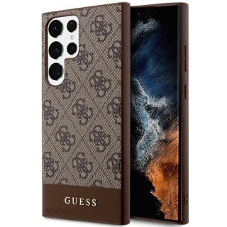 Etui na telefon Samsung Galaxy S24 Ultra Guess brązowe hardcase 4G