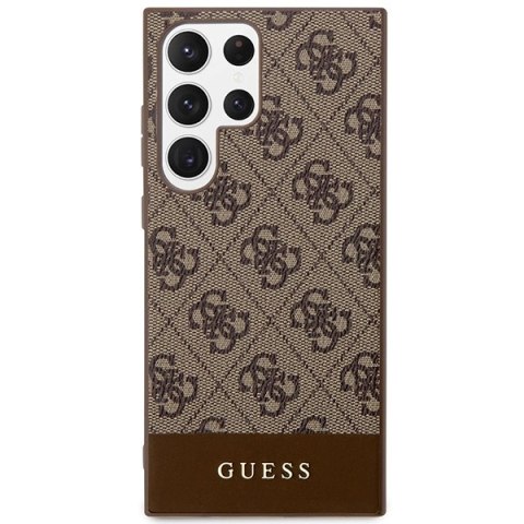 Etui na telefon Samsung Galaxy S24 Ultra Guess brązowe hardcase 4G