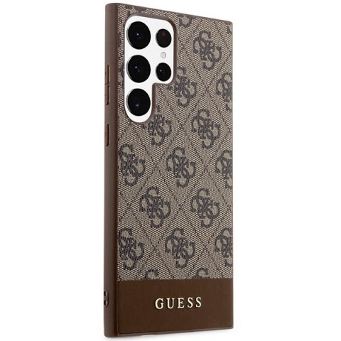 Etui na telefon Samsung Galaxy S24 Ultra Guess brązowe hardcase 4G