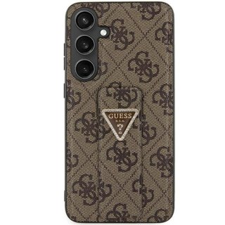 Etui Guess GUHCS24LPGS4TDW Samsung Galaxy S24 Ultra hardcase Grip Stand 4G Triangle Strass brązowy/brown