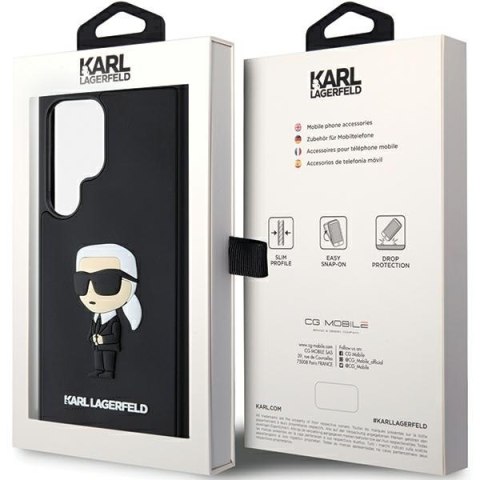 Etui na telefon Samsung Galaxy S24 Ultra Karl Lagerfeld 3D Rubber czarne