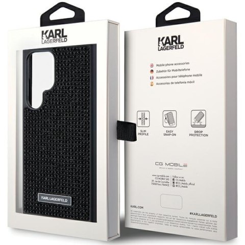 Etui Karl Lagerfeld KLHCS24LHDSPRK Samsung Galaxy S24 Ultra hardcase Rhinestone Metal Logo czarny/black