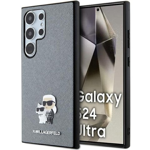 Etui na telefon Samsung Galaxy S24 Ultra Karl Lagerfeld Saffiano szare