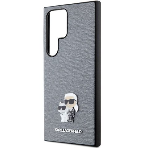 Etui na telefon Samsung Galaxy S24 Ultra Karl Lagerfeld Saffiano szare