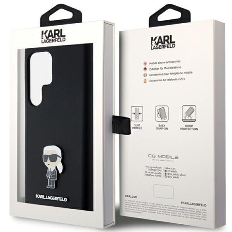 Etui na telefon Samsung Galaxy S24 Ultra Karl Lagerfeld Silicone czarne