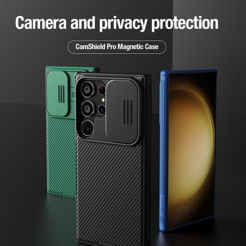 Etui na telefon Samsung Galaxy S24 Ultra Nillkin CamShield Pro niebieskie