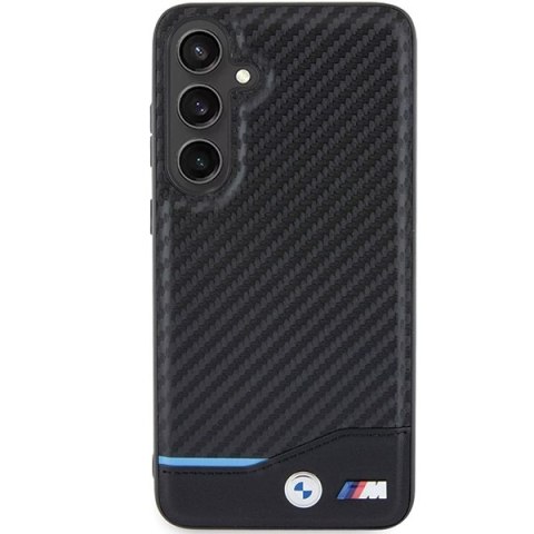 Etui na telefon Samsung Galaxy S24+ Plus BMW Leather Carbon czarne