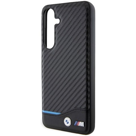 Etui na telefon Samsung Galaxy S24+ Plus BMW Leather Carbon czarne